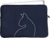 Geschikt voor Apple iPad Air 2022 Tablet Hoes - Kattencontour - Designed by Cazy