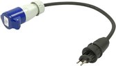 ProPlus Verloopkabel- 40 cm - 3 x 1.5 mm2 - van Zwitserse Stekker naar CEE