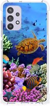 Silicone Back Cover Geschikt voor Samsung Galaxy A32 4G | A32 5G Enterprise Editie Smartphone hoesje met doorzichtige rand Vissen