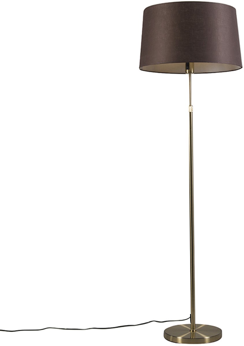 QAZQA Parte - Moderne Vloerlamp | Staande Lamp - 1 lichts - H 1680 mm - Goud/messing - Woonkamer | Slaapkamer | Keuken