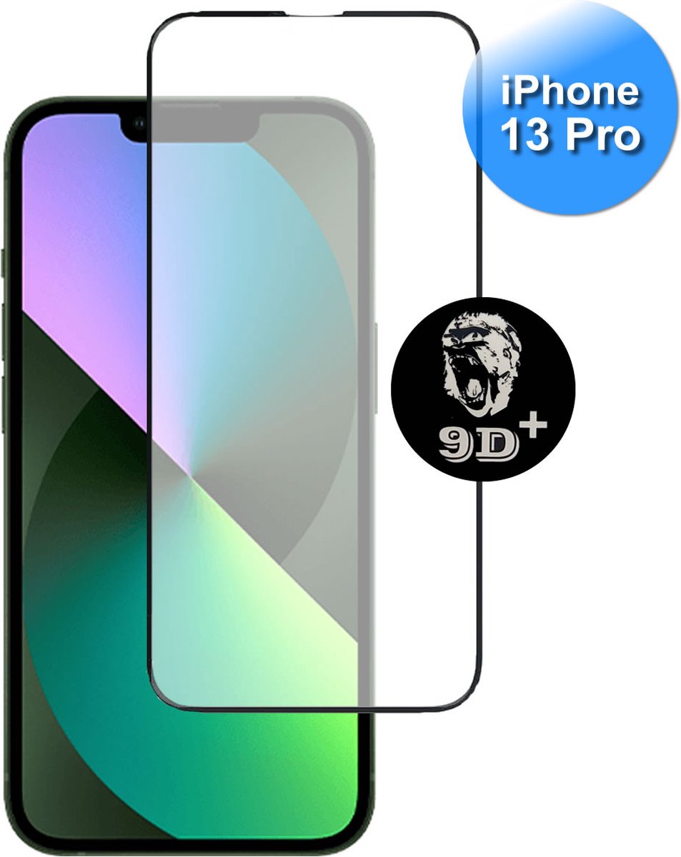 Screenprotector geschikt voor iPhone 13 Pro - Premium 9D Screen Protector - Transparant 9H Gehard Glas Screenprotector