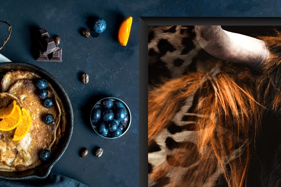 KitchenYeah® Inductie beschermer 78x52 cm - Schotse Hooglander - Dieren - Panterprint - Kookplaataccessoires - Afdekplaat voor kookplaat - Inductiebeschermer - Inductiemat - Inductieplaat mat