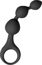 Gode anal en silicone noire à perles