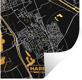 Stickers muraux - Cheveux - Black and Gold et Or - Plan de la ville - Carte - Plan d'étage - 100x100 cm - Feuille adhésive XXL