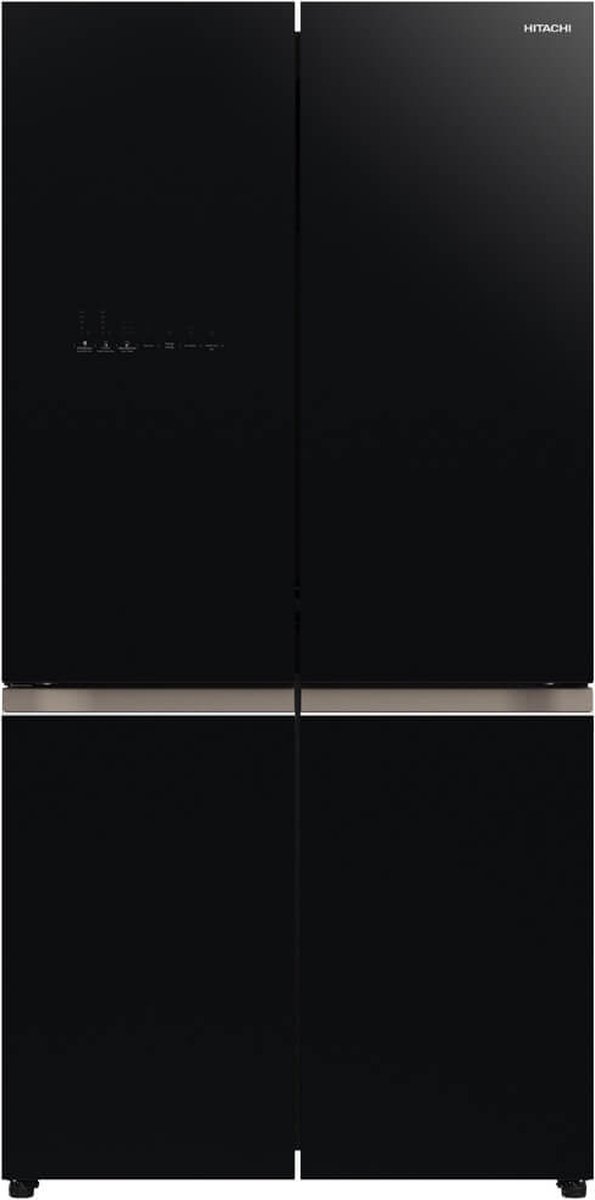 Hitachi R-WB640VRU0 (GBK) vrijstaande side-by-side koelkast zwart glas zuinig energieklasse F | .