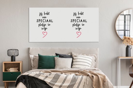 Citations sur toile - Proverbes - Tu as une place spéciale dans mon coeur - Amour - 160x80 cm - Décoration murale