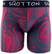 Boxershort - SQOTTON® - Golvend - Antraciet/Rood - Maat M