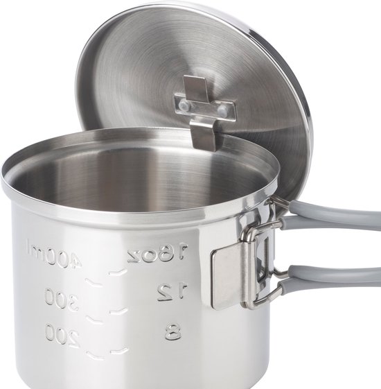 Esbit Kookpot - 625 ml - Inklapbaar Handvat - RVS - Volume-Indicatoren van ES — afbeelding 4