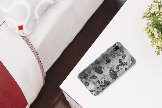 Coque Samsung Galaxy A10 - Peinture - Grijs - Zwart - Étui de téléphone en Siliconen