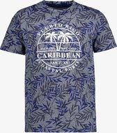 Unsigned heren T-shirt met print - Blauw - Maat L