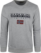 Napapijri - Grijze Sweater - Maat XL - Modern-fit