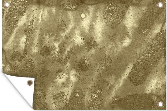 Posters de jardin extérieur Or - Peinture - Luxe - 90x60 cm - Toile de jardin