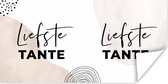 Poster Quotes - Tante - Spreuken - 'Liefste tante' - 40x20 cm