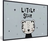 Cadre photo avec affiche - Citations - Petite étoile - Dictons - Bébé - Kids - Enfants - Garçons - Meiden - 60x40 cm - Cadre pour affiche