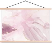 Porte-affiche avec affiche - Affiche scolaire - Marbre - Violet - Or - 90x60 cm - lattes vierges