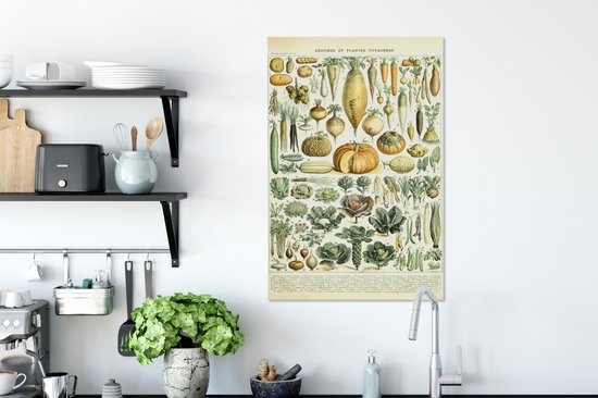 Toile - Légume - Carotte - Chou - Laitue - Nourriture - Peinture sur toile - Photo sur toile - 60x90 cm