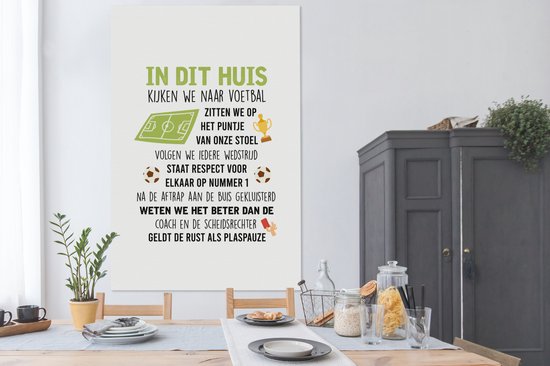 Toile Peinture Proverbes - Voetbal - Sport - 120x180 cm - Décoration murale XXL
