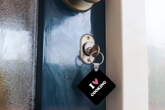 Porte-clés - Cadeaux à distribuer - J'aime cuisiner - Amour - Cuisine - Cuisine - Proverbes - Plastique - Cadeau Vaderdag - Cadeau - Cadeau pour lui - Astuce - Hommes
