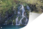 Tuinposters buiten Stromende watervallen in het Nationaal park Plitvicemeren - 90x60 cm - Tuindoek - Buitenposter