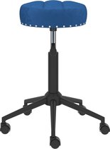 Eetkamerstoelen draaibaar 2 st fluweel blauw