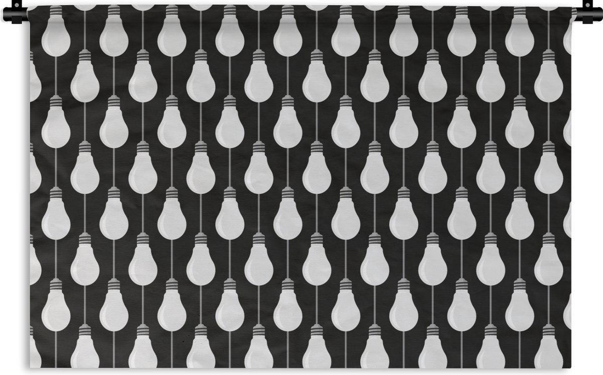 Wandkleed - Wanddoek - Gloeilampen - Licht - Patronen - 180x120 cm - Wandtapijt