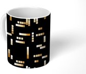 Mok - Koffiemok - Wit - Bruin - Patroon - Mokken - 350 ML - Beker - Koffiemokken - Theemok