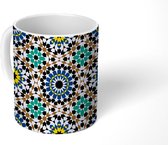 Mok - Koffiemok - Tegel - Arabisch - Patronen - Traditioneel - Mokken - 350 ML - Beker - Koffiemokken - Theemok