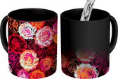 Magische Mok - Foto op Warmte Mokken - Koffiemok - Rozen - Patronen - Bloemen - Magic Mok - Beker - 350 ML - Theemok