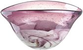 Decoratieve schaal Porpora - Handgemaakte schaal – Tafelversiering - Schaal decoratie - voor fruit / snoepgoed / snacks – Glas - 30 cm x 23 cm x 16 cm