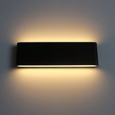 Wandlamp - 12W - LED - Buiten Waterdicht - Binnen - Slaapkamer - Woonkamer - Balkon - Wandlamp - Huisverlichting - Aluminium - Wandkandelaar - Warm Wit