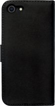 BMAX Leren bookcase hoesje geschikt voor iPhone SE 2022 met pasjes ruimte - Hard cover - Beschermhoesje - Telefoonhoesje - Apple - Telefoonbescherming - Back cover - Backcover - Zwart