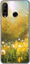 Geschikt voor Huawei P30 Lite hoesje - Bloemen - Zomer - Aquarel - Siliconen Telefoonhoesje