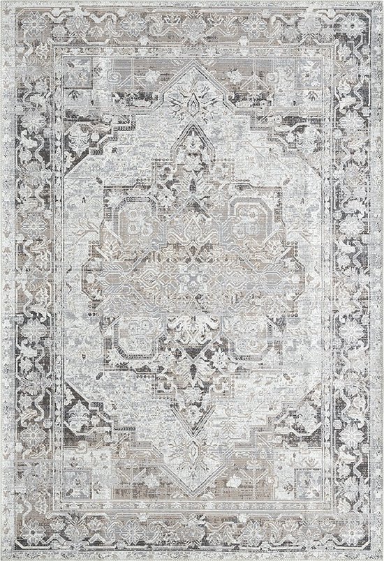 Nouristan Mirkan Orient tapijt, woonkamertapijt, oosters laagpolig, vintage, oosters tapijt voor eetkamer, woonkamer, slaapkamer, rood, 80 x 150 cm