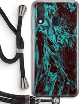 Case Company® - Samsung Galaxy A40 hoesje met Koord - Ice Age - Telefoonhoesje met Zwart Koord - Bescherming aan alle Kanten en Over de Schermrand