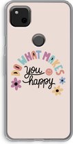 Case Company® - Google Pixel 4a hoesje - Happy days - Soft Cover Telefoonhoesje - Bescherming aan alle Kanten en Schermrand