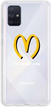 Case Company® - Samsung Galaxy A71 hoesje - I'm lovin' you - Soft Cover Telefoonhoesje - Bescherming aan alle Kanten en Schermrand