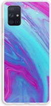 Case Company® - Samsung Galaxy A71 hoesje - Zweverige regenboog - Soft Cover Telefoonhoesje - Bescherming aan alle Kanten en Schermrand