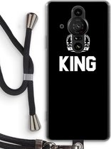 Case Company® - Sony Xperia Pro-I hoesje met Koord - King zwart - Telefoonhoesje met Zwart Koord - Bescherming aan alle Kanten en Over de Schermrand
