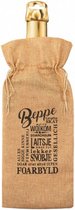 flescadeauverpakking Beppe jute 42 cm bruin