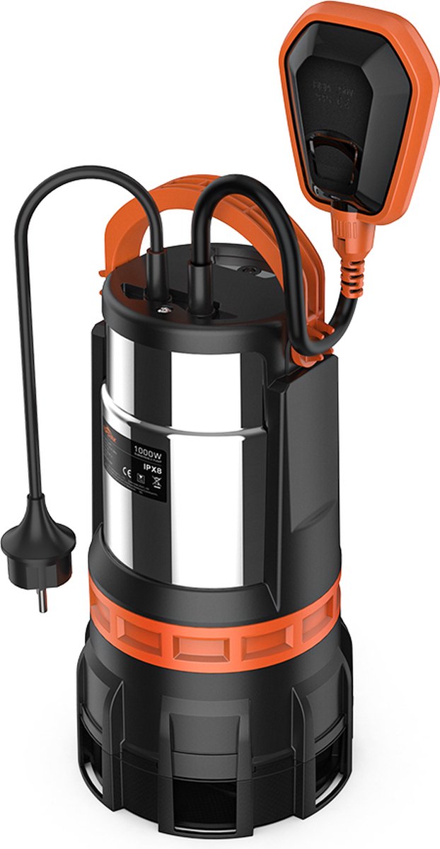 DAMBAT !! Professionele !! FFEcaliënpomp dompelpomp vuilwaterpomp Magnum 1, 5kW 20m C-slang. Type Magnum 4500 Max. debiet: 30000l/h = 500 l/min
