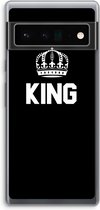 Case Company® - Google Pixel 6 Pro hoesje - King zwart - Soft Cover Telefoonhoesje - Bescherming aan alle Kanten en Schermrand