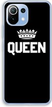 Case Company® - Xiaomi Mi 11 Lite hoesje - Queen zwart - Soft Cover Telefoonhoesje - Bescherming aan alle Kanten en Schermrand