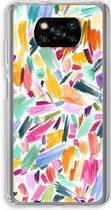 Case Company® - Poco X3 Pro hoesje - Watercolor Brushstrokes - Soft Cover Telefoonhoesje - Bescherming aan alle Kanten en Schermrand