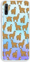 Case Company® - Huawei P Smart Pro hoesje - Alpacas - Soft Cover Telefoonhoesje - Bescherming aan alle Kanten en Schermrand