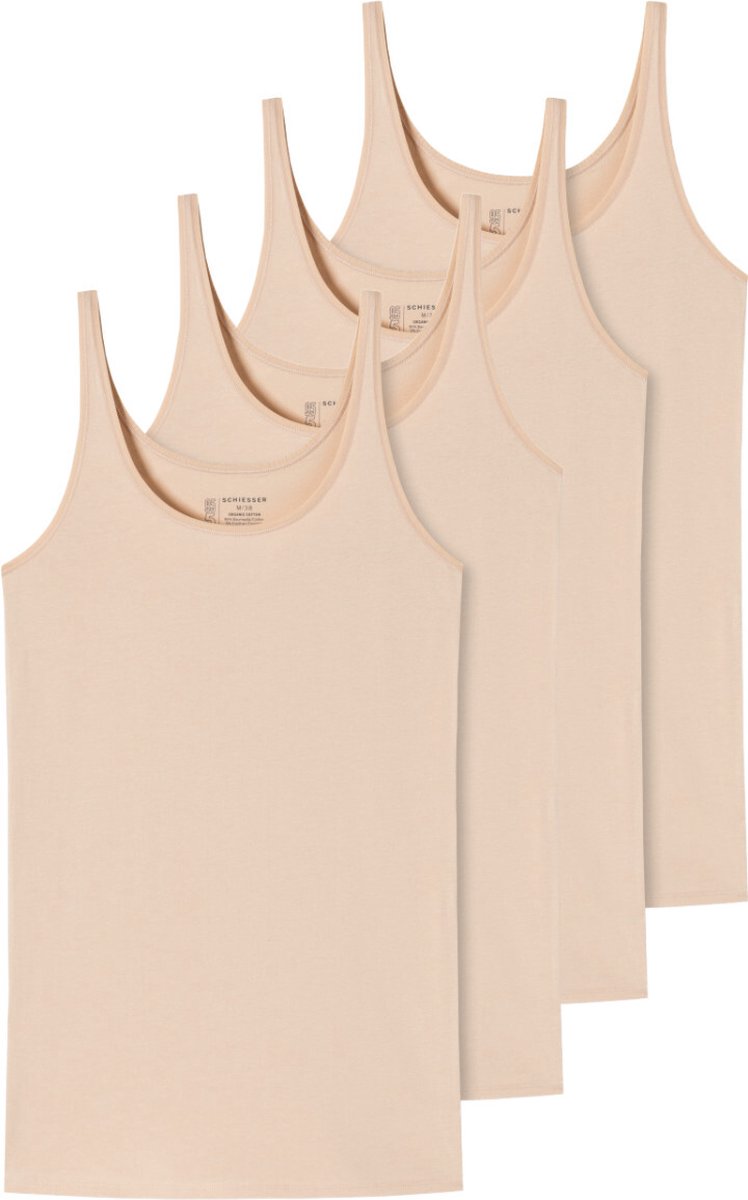 Schiesser Dames onderhemd 4 pack 95/5 cotton