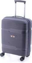 Gladiator Boxing S Handbagage Koffer - TSA Cijferslot | 55x40x20cm | Expandable tot 40 Liter | Reiskoffer met Wielen | Trolley met Kofferslot - Metallic Grey