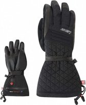 verwarmde handschoenen 4.0 dames leer/elastaan zwart mt S