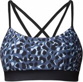 sporttop Flattering gevlekt dames blauw/zwart maat XL