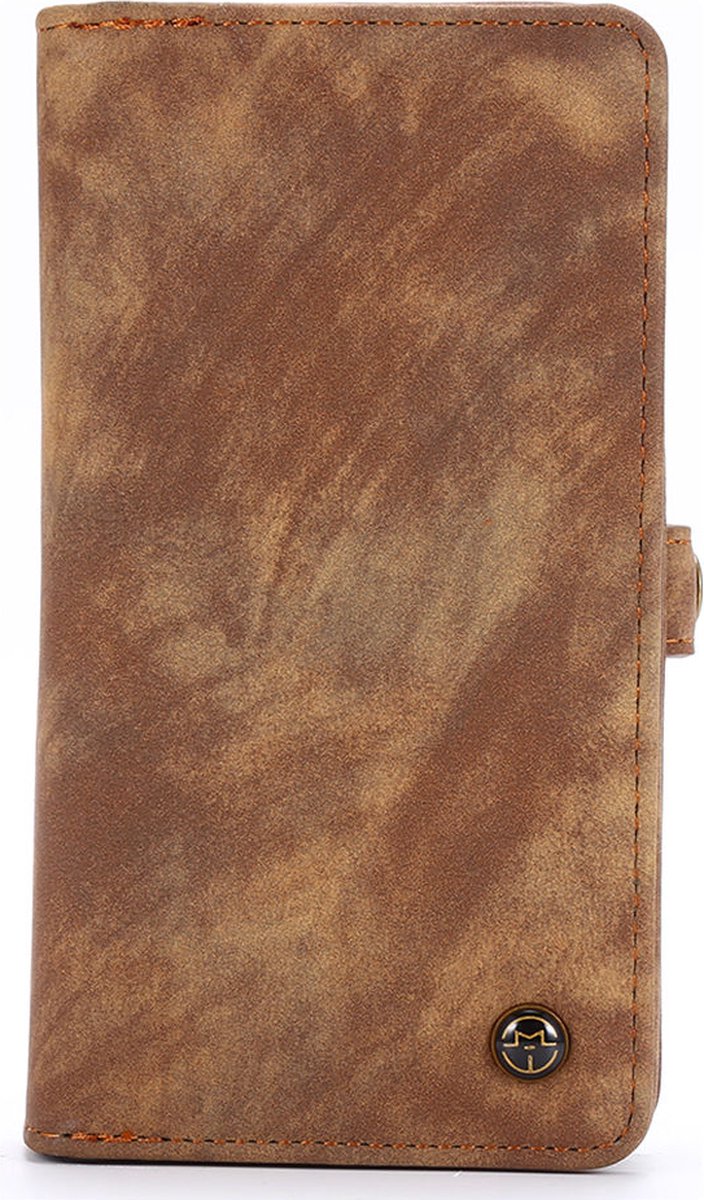 Caseme - iPhone 13 mini Hoesje - Portemonnee met Uitneembare Case Vintage Bruin