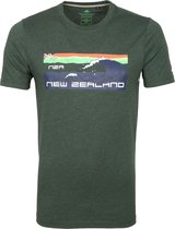 New Zealand Auckland - Ngaruawahia T-shirt Donkergroen - L - Modern-fit